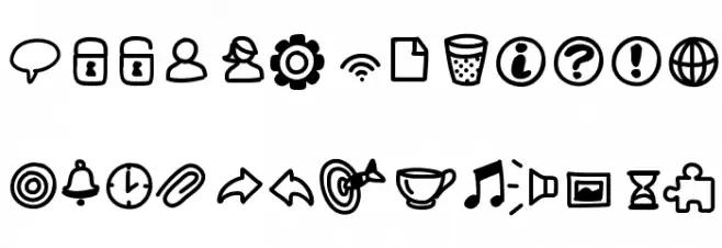PWSmallIconsFree Font LOWERCASE