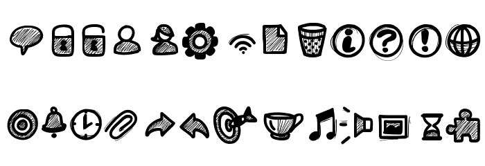 PWSmallIcons Font LOWERCASE