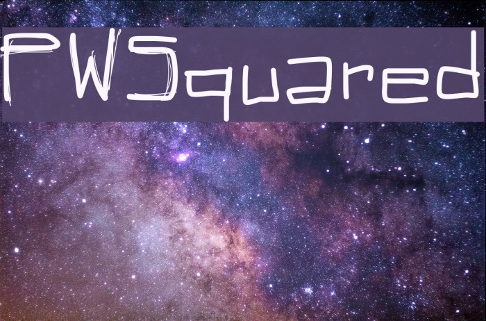 PWSquared Font examples
