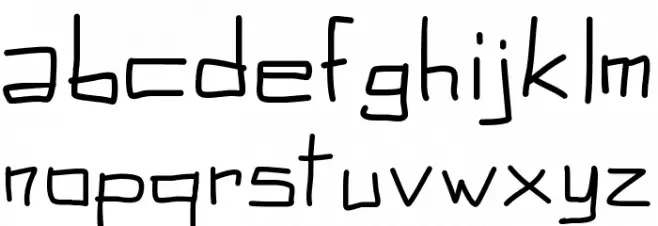 PWSquared Schriftart Kleinbuchstaben