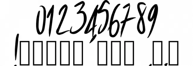 PWStraight フォント その他の文字