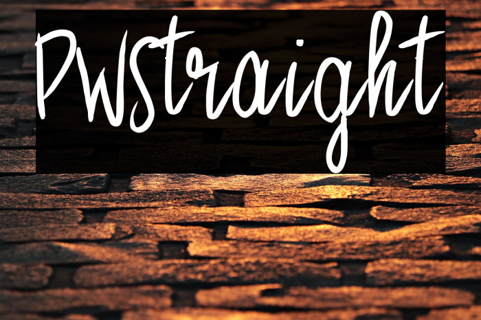 PWStraight Font examples