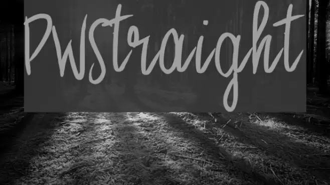 PWStraight Font examples