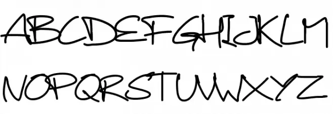 PWStretched Font Litere mari