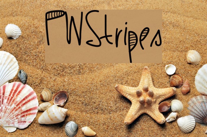 PWStripes Font examples