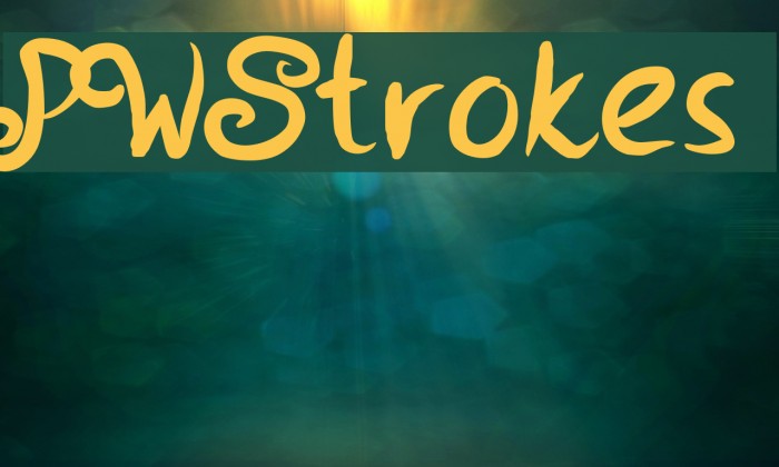 PWStrokes Font examples