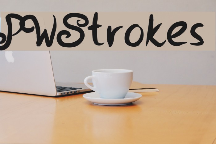 PWStrokes Font examples