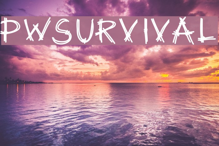 PWSurvival Font examples