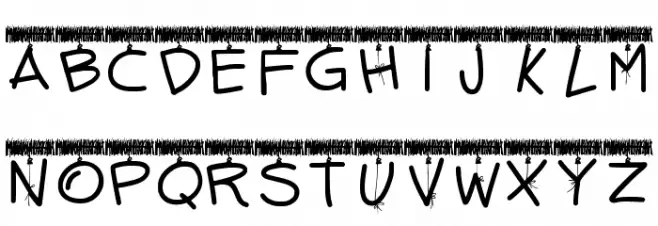 PWTinselLetters Polices MAJUSCULES