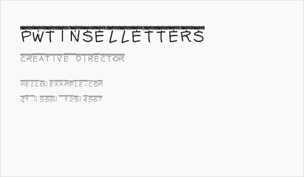 PWTinselLetters Business Card