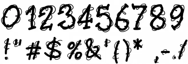 PWTwirly Font OTHER CHARS