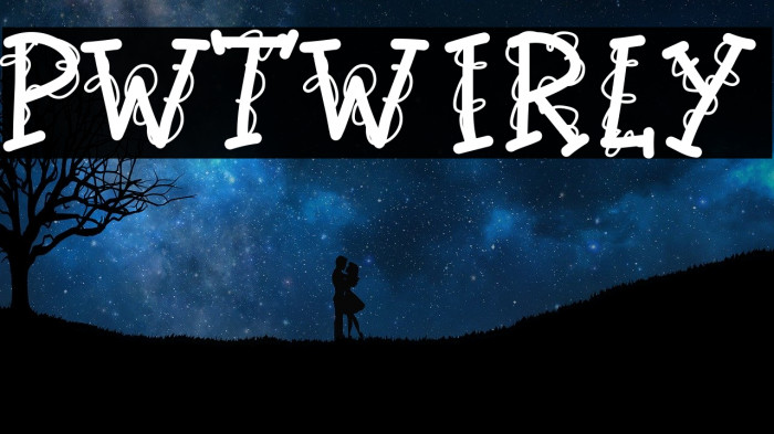 PWTwirly Font examples