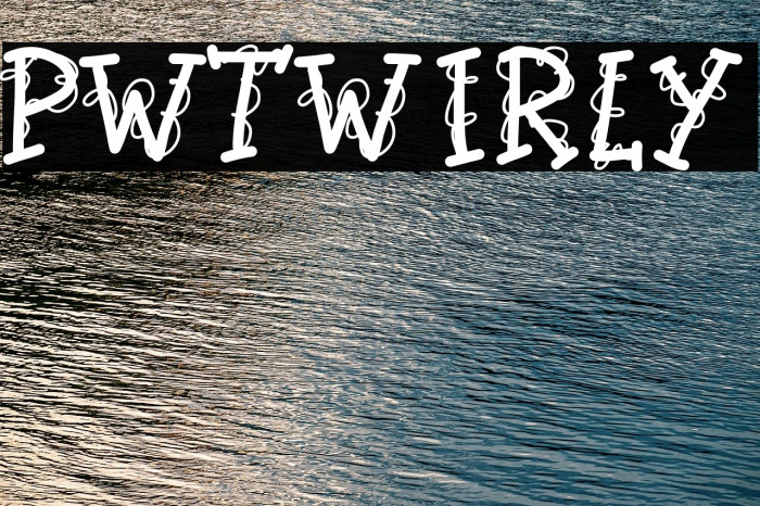 PWTwirly Font examples