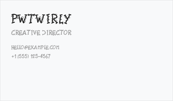 PWTwirly Business Card