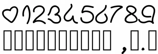 PWValentineLove Font OTHER CHARS