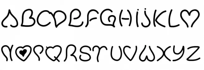 PWValentineLove Font UPPERCASE