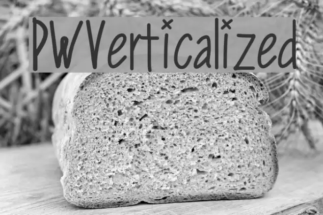 PWVerticalized Font examples
