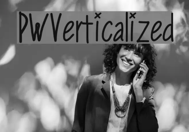 PWVerticalized Font examples