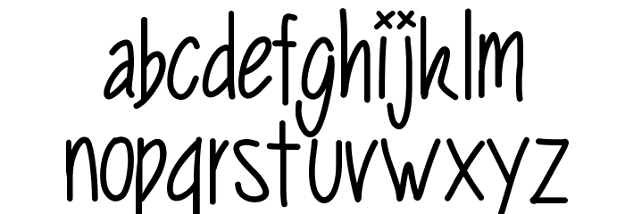 PWVerticalized Font LOWERCASE