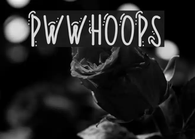 PWWhoops Font examples