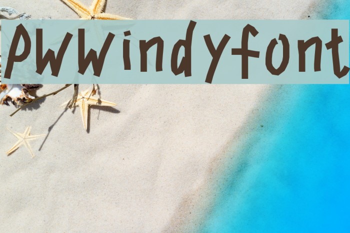 PWWindyfont Font examples