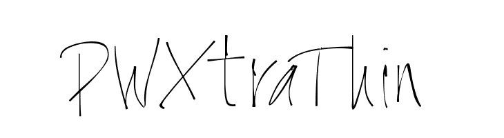 PWXtraThin  Скачать бесплатные шрифты