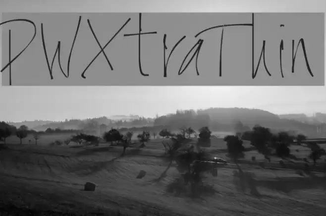 PWXtraThin Font examples