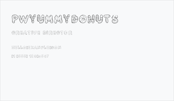 PWYummyDonuts Business Card
