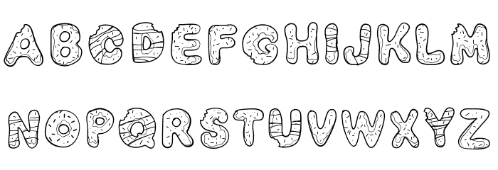 PWYummyDonuts Font LOWERCASE