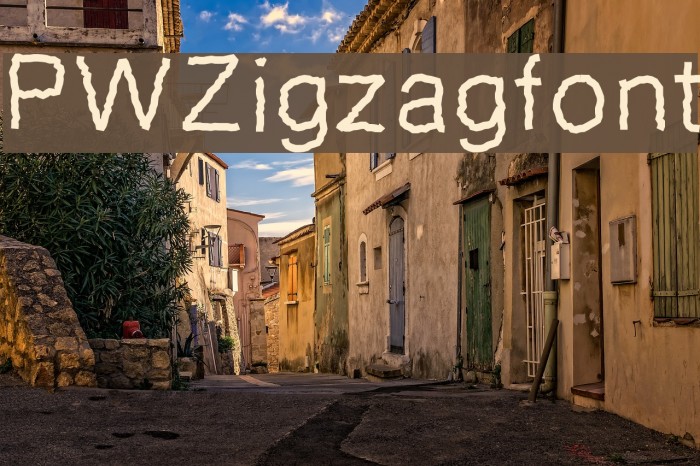 PWZigzagfont Font examples
