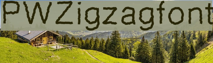 PWZigzagfont Font examples