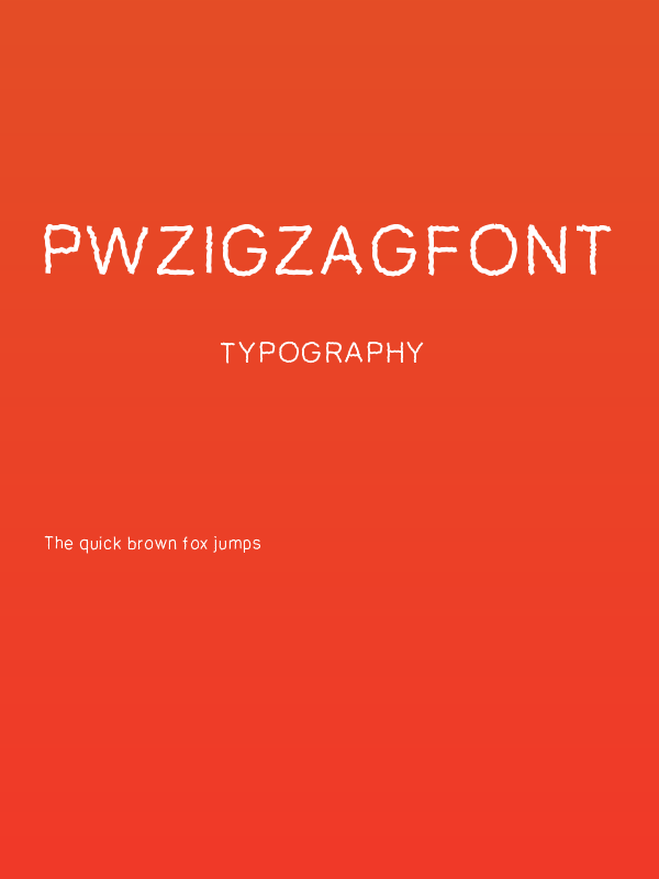 PWZigzagfont Poster
