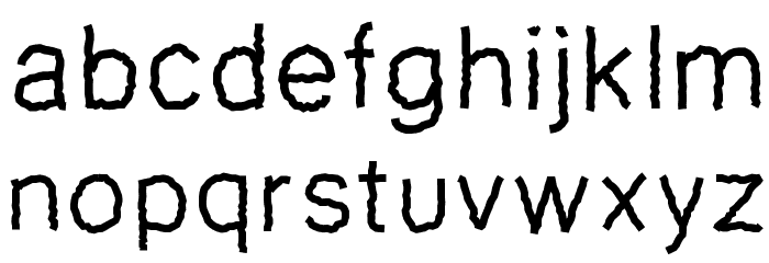 PWZigzagfont Font LOWERCASE