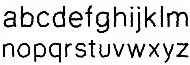 PWZigzagfont خط أحرف صغيرة