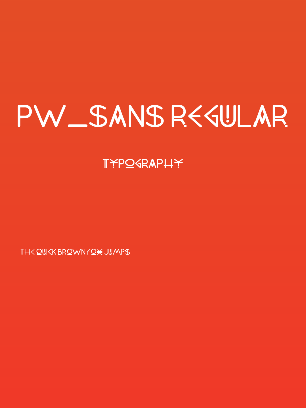 PW_Sans Regular Poster