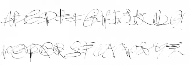 PWsignaturefont Schriftart Groß