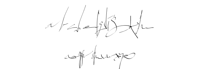 PWsignaturefont Font LOWERCASE