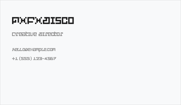 PXFXDisco Business Card