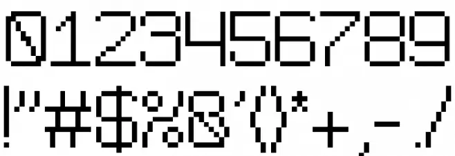 PXFXShadow Font OTHER CHARS