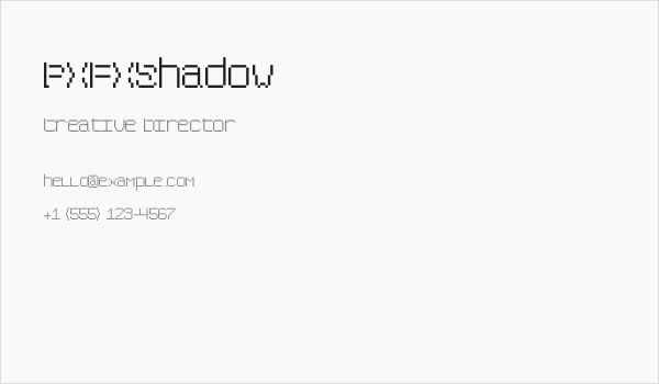 PXFXShadow Business Card