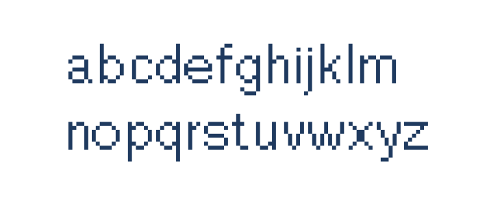 Pxlvetica Lowercase