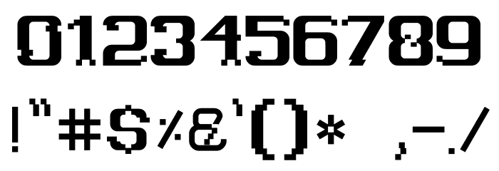 px_slide Font OTHER CHARS