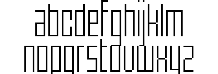 pxlxxl Light Font LOWERCASE