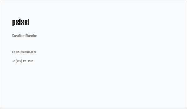 pxlxxl Business Card