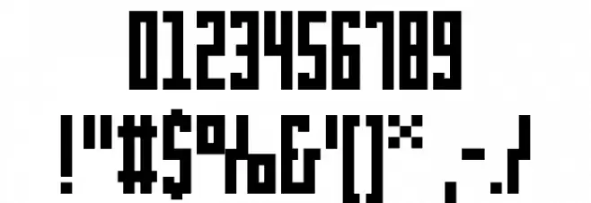 pxlxxlcond Font OTHER CHARS