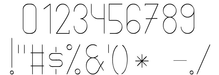 Pycuaf light tfb Font OTHER CHARS