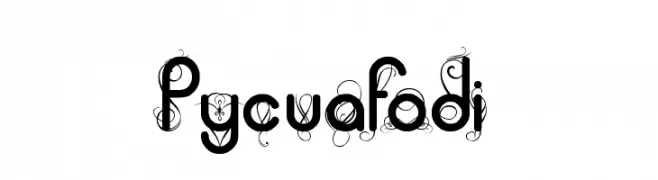 Pycuafodi  フリーフォントのダウンロード