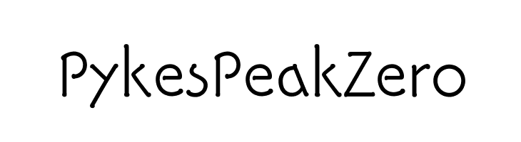 PykesPeakZero  नि: शुल्क फ़ॉन्ट्स डाउनलोड