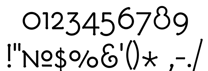 PykesPeakZero Font OTHER CHARS