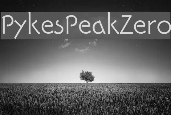 PykesPeakZero خط examples
